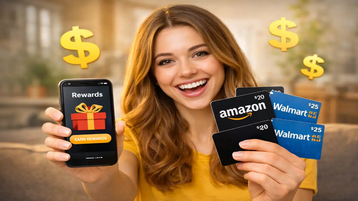 free gift card apps, gift card apps that pay, make money apps USA, side hustle apps, earn gift cards online, legit reward apps, cashback apps USA, receipt scanning apps, survey apps USA, gaming reward apps, passive income apps, earn money online USA, Amazon gift cards, real money apps 2025